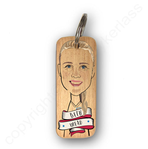 Beth Mead Character Wooden Keyring - RWKR1