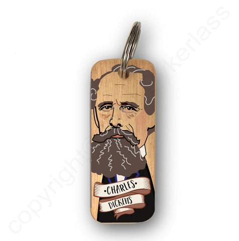 Charles Dickens Character Wooden Keyring - RWKR1