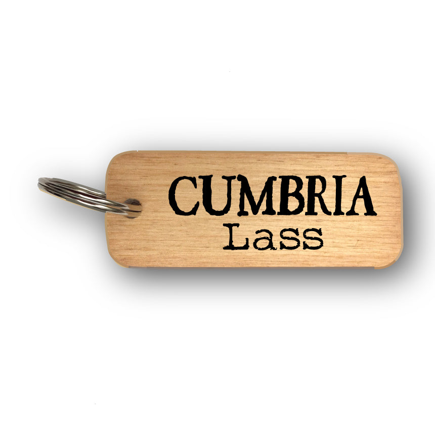 Cumbrian Lass - Rustic Wooden Keyring - RWKR1