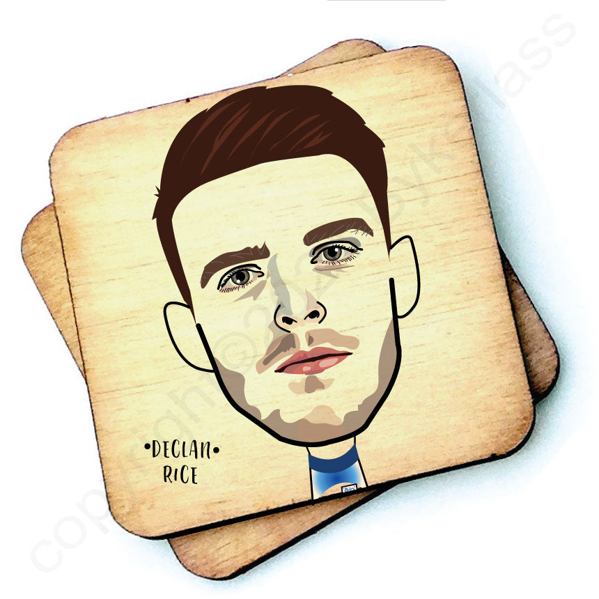 Declan Rice - Character Wooden Coaster