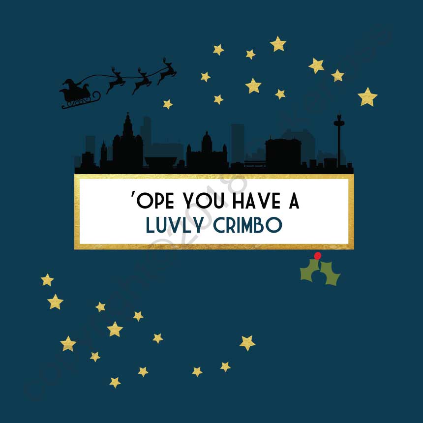 'Ope You Have A Luvly Crimbo Christmas Card by Wotmalike