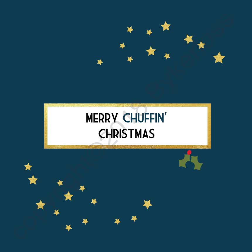 Merry Chuffin Christmas Christmas Yorkshire Card by Wotmalike