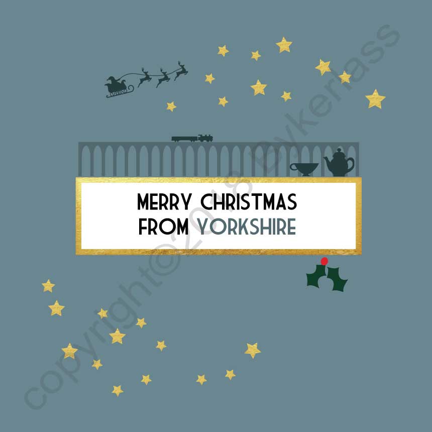 Merry Christmas From Yorkshire Card by Wotmalike