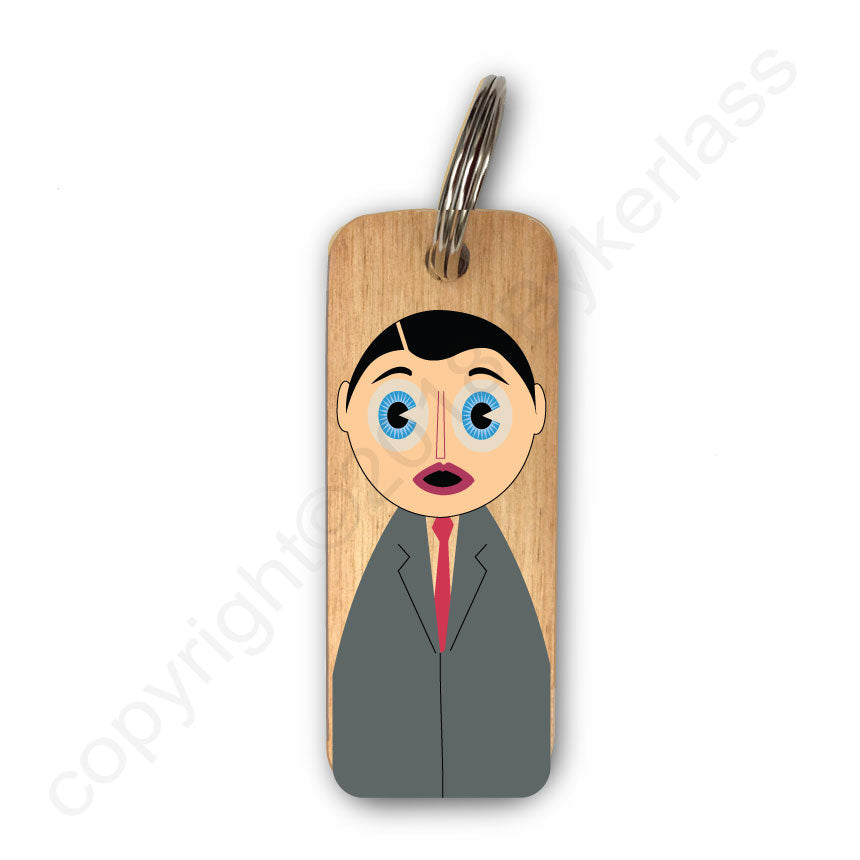 Frank Sidebottom Character Wooden Keyring - RWKR1