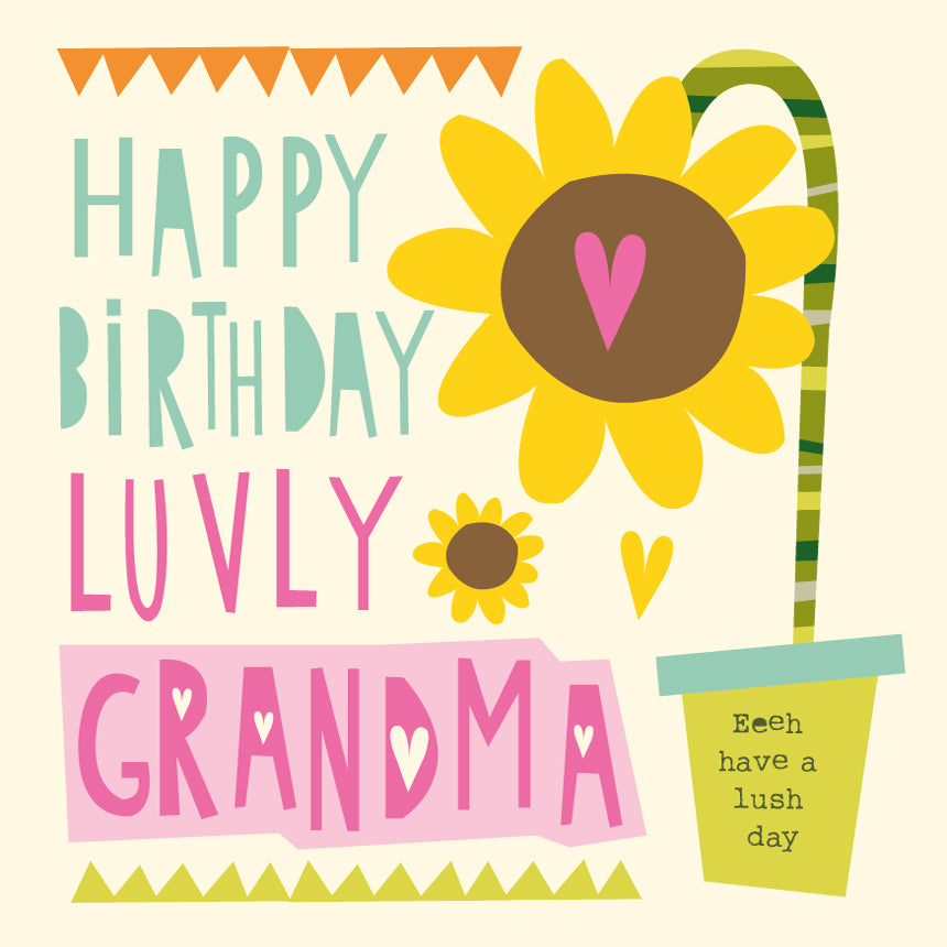 Happy Birthday Luvly Grandma Geordie Card (G79)