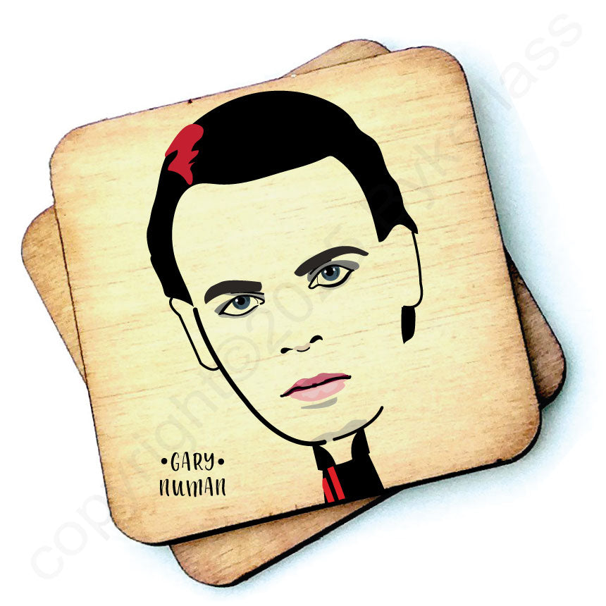 Gary Numan Character Wooden Coaster - RWC1
