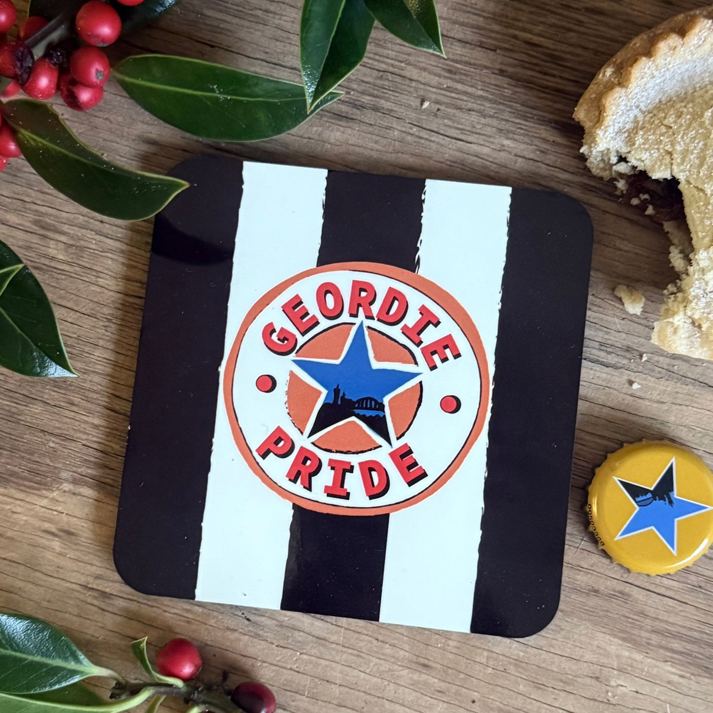 Geordie Pride Cork Backed Coaster - Gift Idea