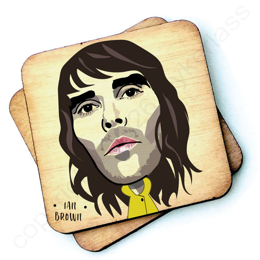 Ian Brown Character Wooden Coaster - RWC1