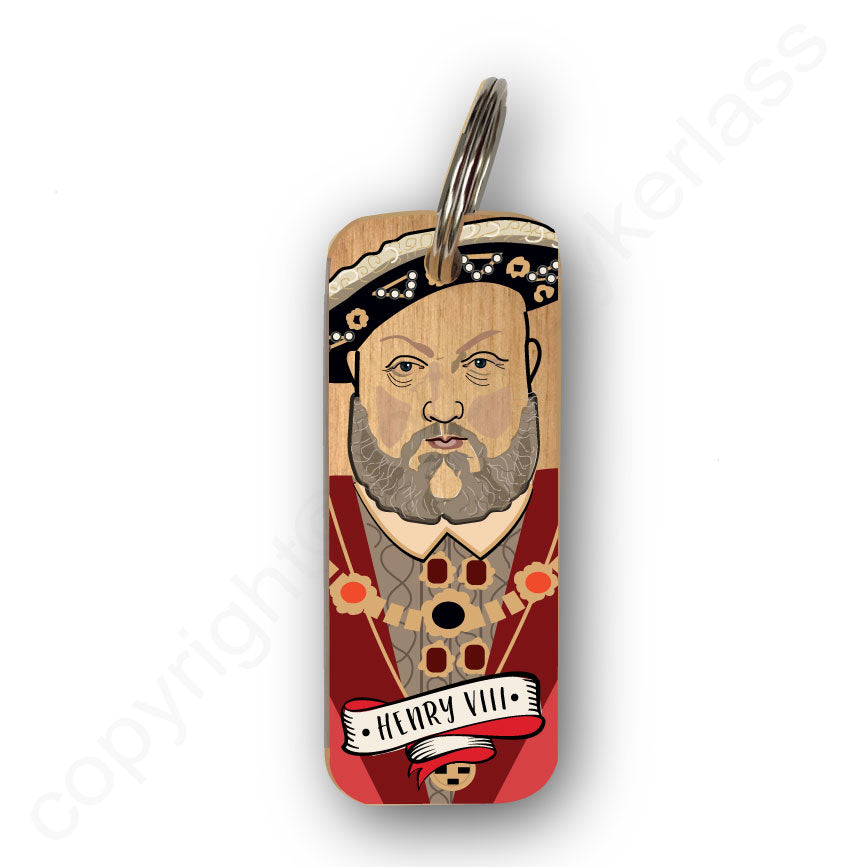King Henry VIII - Character Wooden Keyring- RWKR1