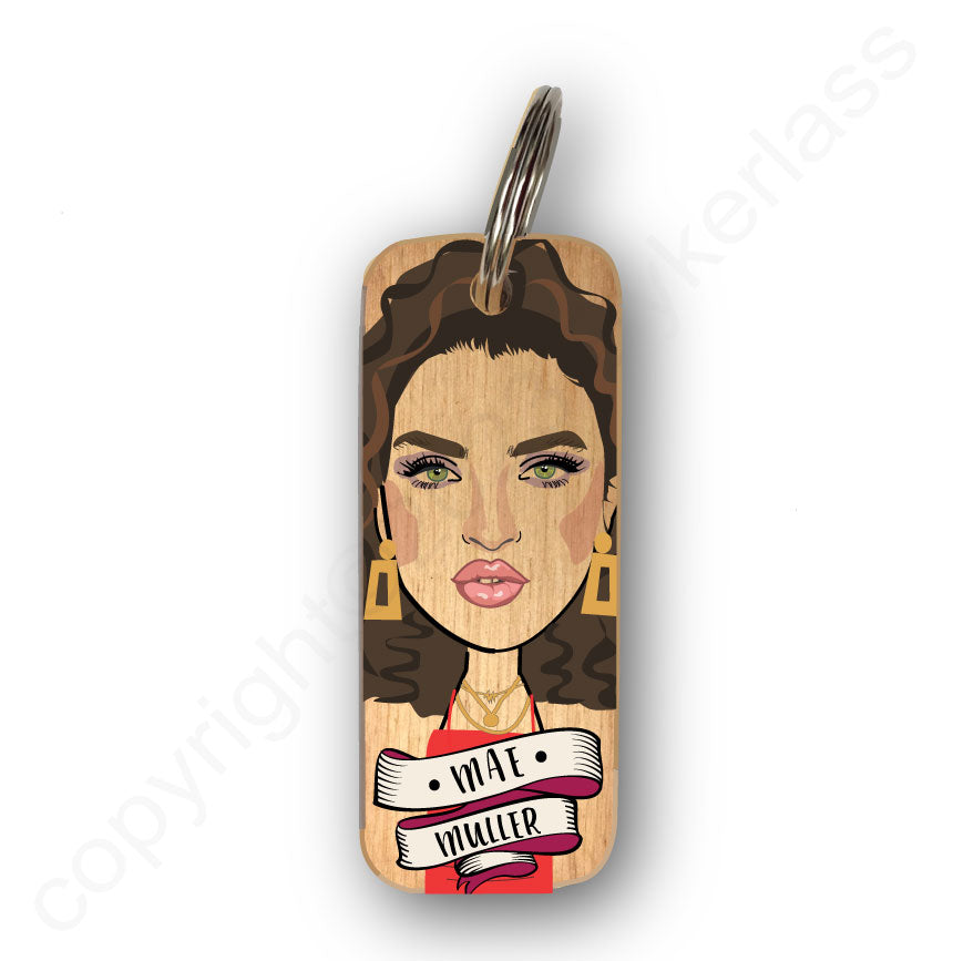 Mae Muller Character Wooden Keyring - RWKR1