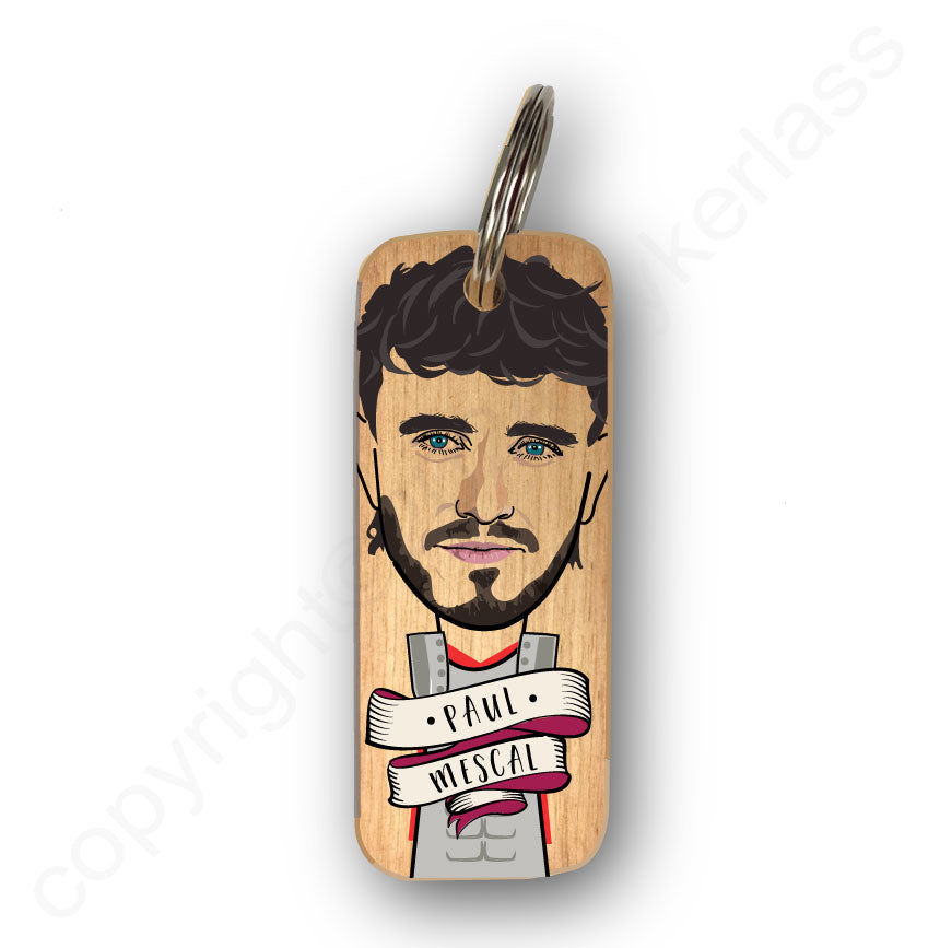 Paul Mescal Character Wooden Keyring - RWKR1