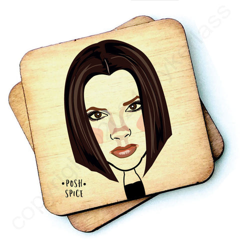 Posh Spice Character Wooden Coaster - RWC1