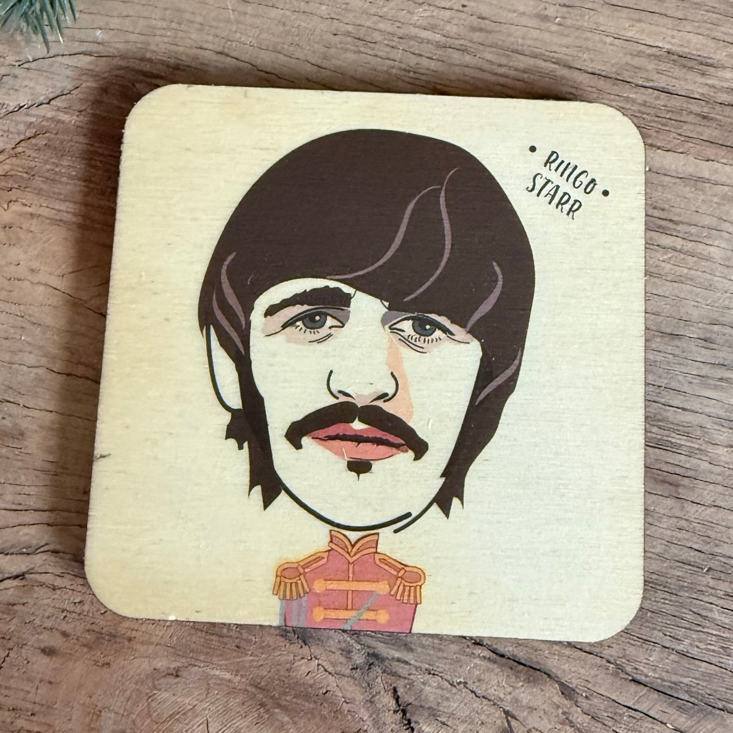 Ringo Starr - Sgt Peppers Character Wooden Coaster - RWC1