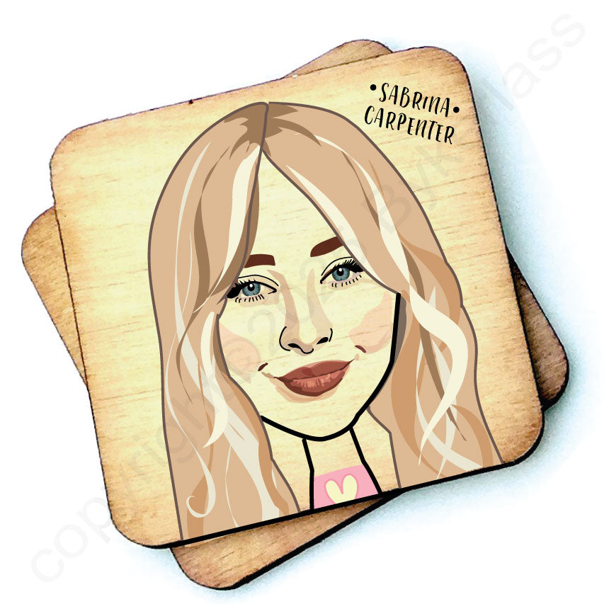 Sabrina Carpenter - Character Wooden Coaster - RWC1