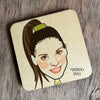 Sporty Spice Character Wooden Coaster by Wotmalike