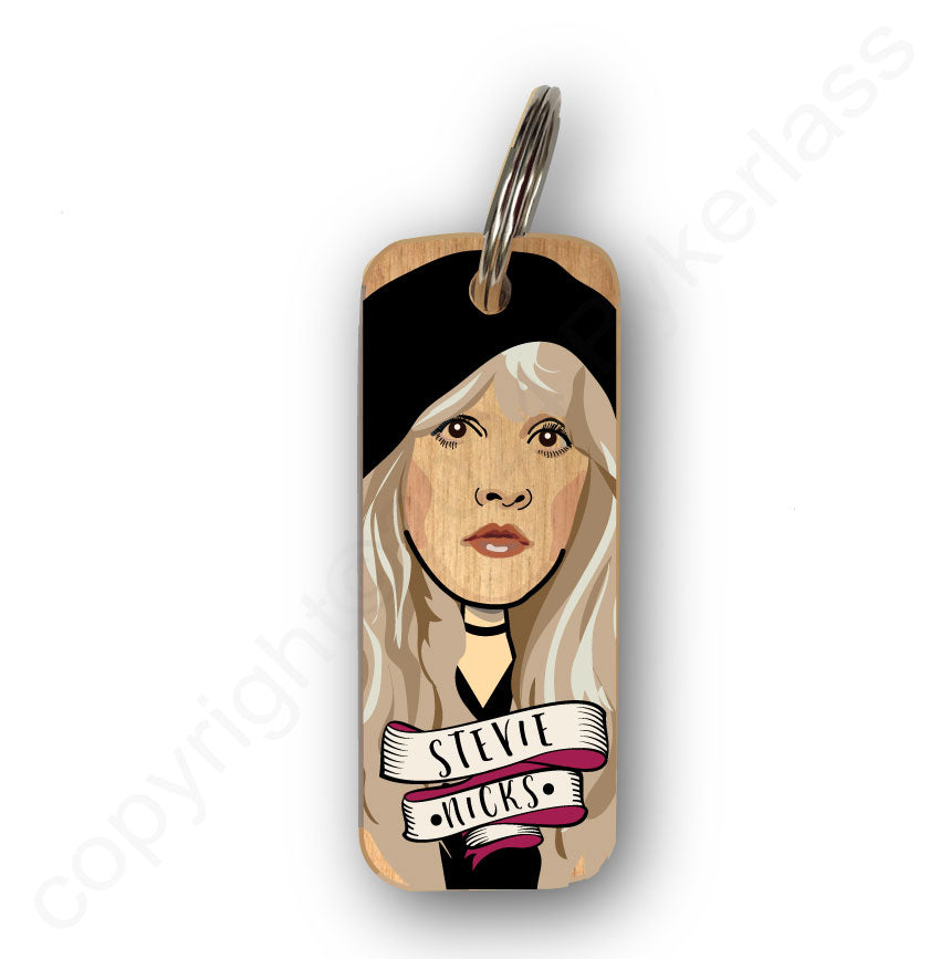 Stevie Nicks Character Wooden Keyring - RWKR1