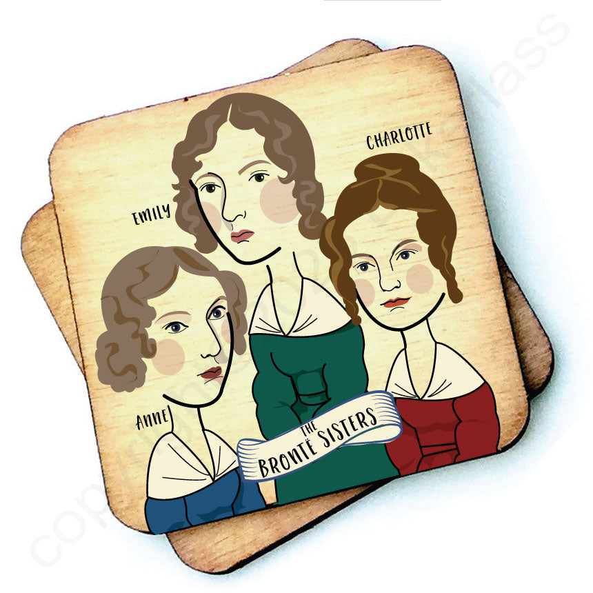 The Bronte Sisters - Character Wooden Coaster - RWC1