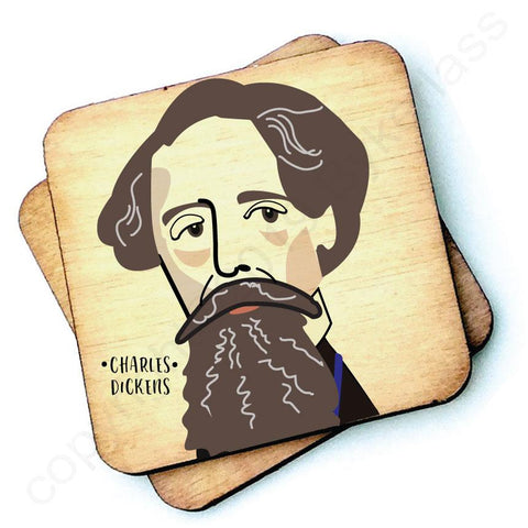 Charles Dickens - Character Wooden Coaster - RWC1