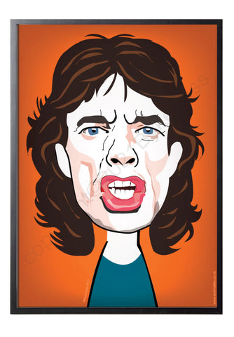 Mick Jagger Character Print - A4 (IP4)