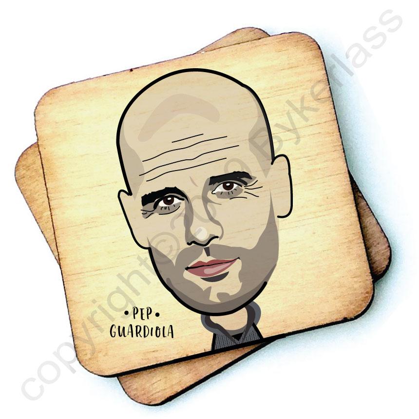 Pep Guardiola - Character Wooden Coaster by wotmalike