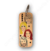 ABBA Character Wooden Keyring BY wOTMALIKE