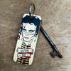 Adam Ant Character Wooden Keyring by Wotmalike