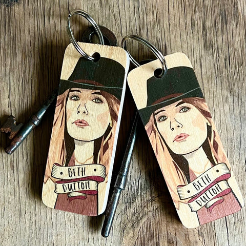 Beth Dutton - Character Wooden Keyring - RWKR1