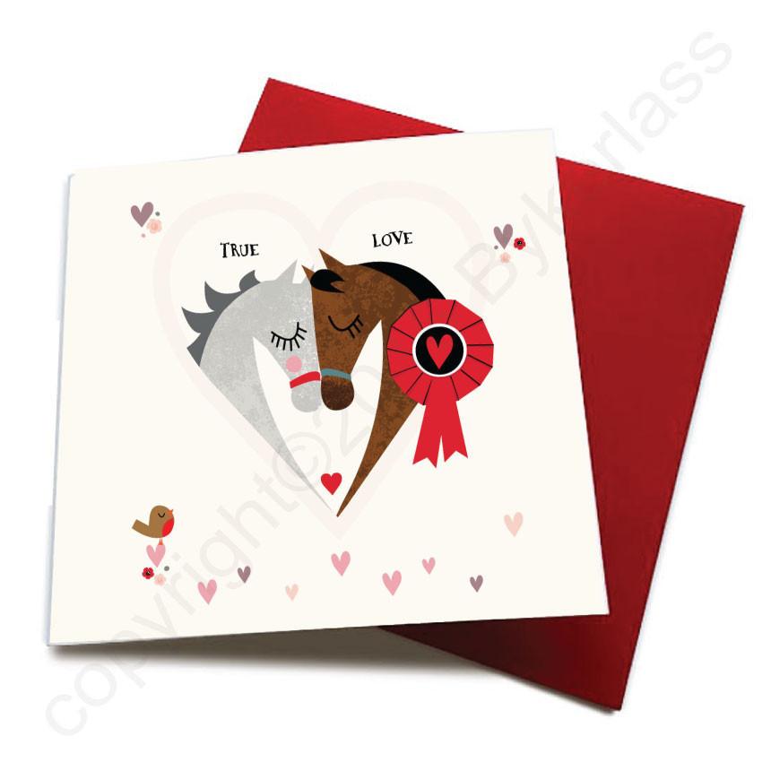 True Love - Horse Greeting Card CHDS16