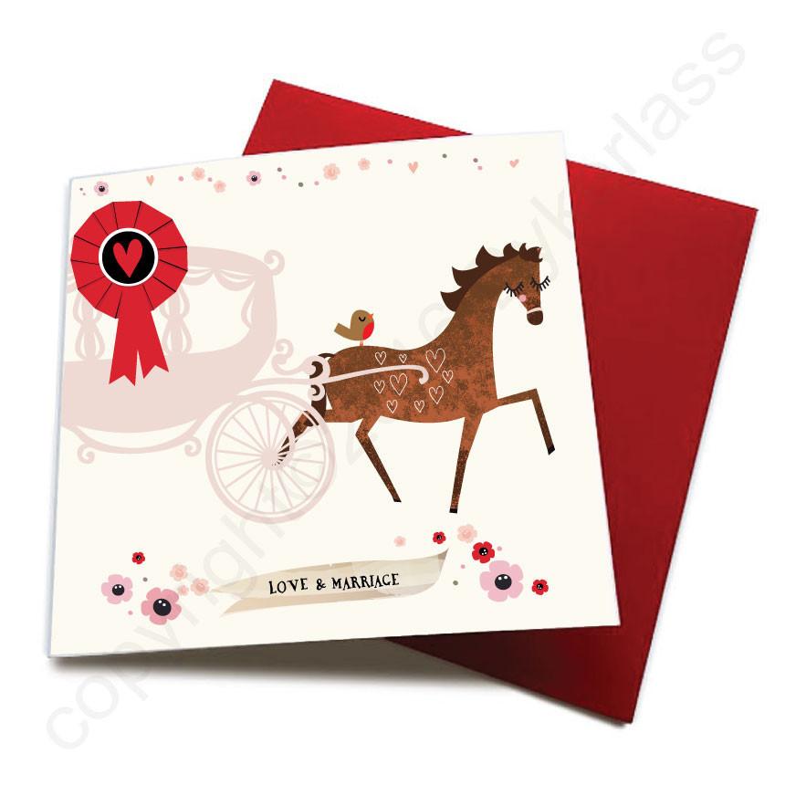 Love and Marriage - Horse Greeting Card CHDS19