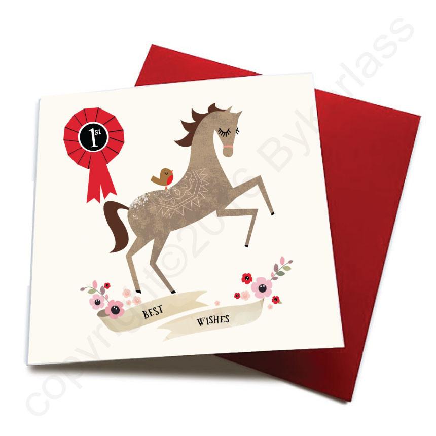 Best Wishes - Horse Greeting Card CHDS2