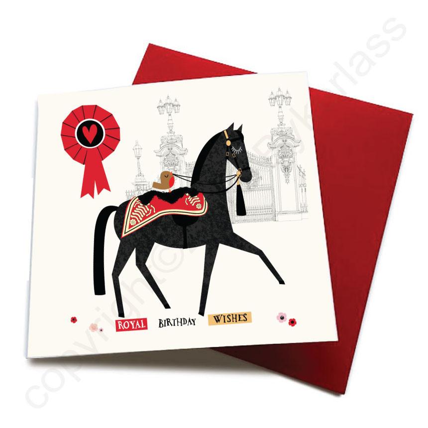 Royal Birthday Wishes - Horse Greeting Card CHDS24