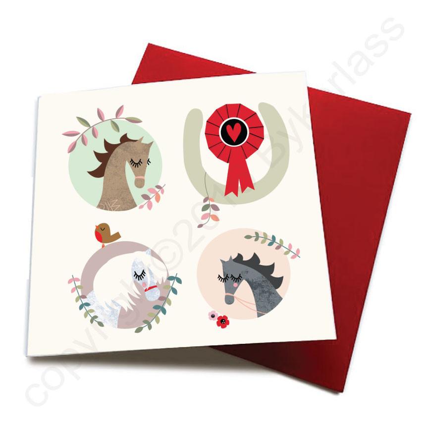 Any Occasion - Horse Greeting Card CHDS3