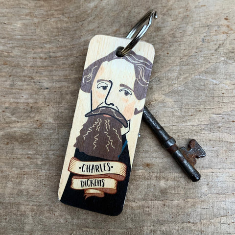 Charles Dickens Character Wooden Keyring - RWKR1