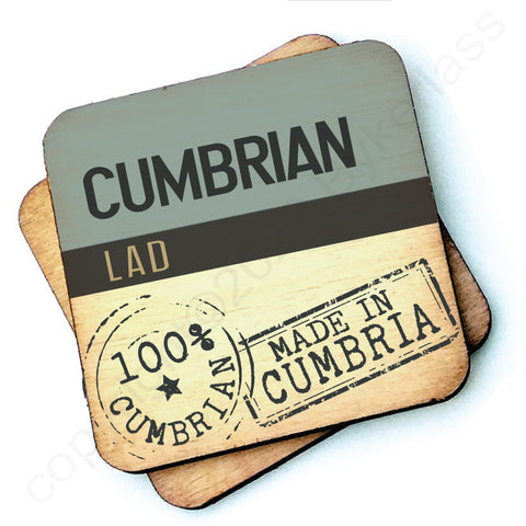 Cumbrian Lad Rustic Wooden Coaster