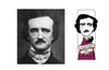 Edgar Allan Poe Character Wooden Keyring by Wotmalike