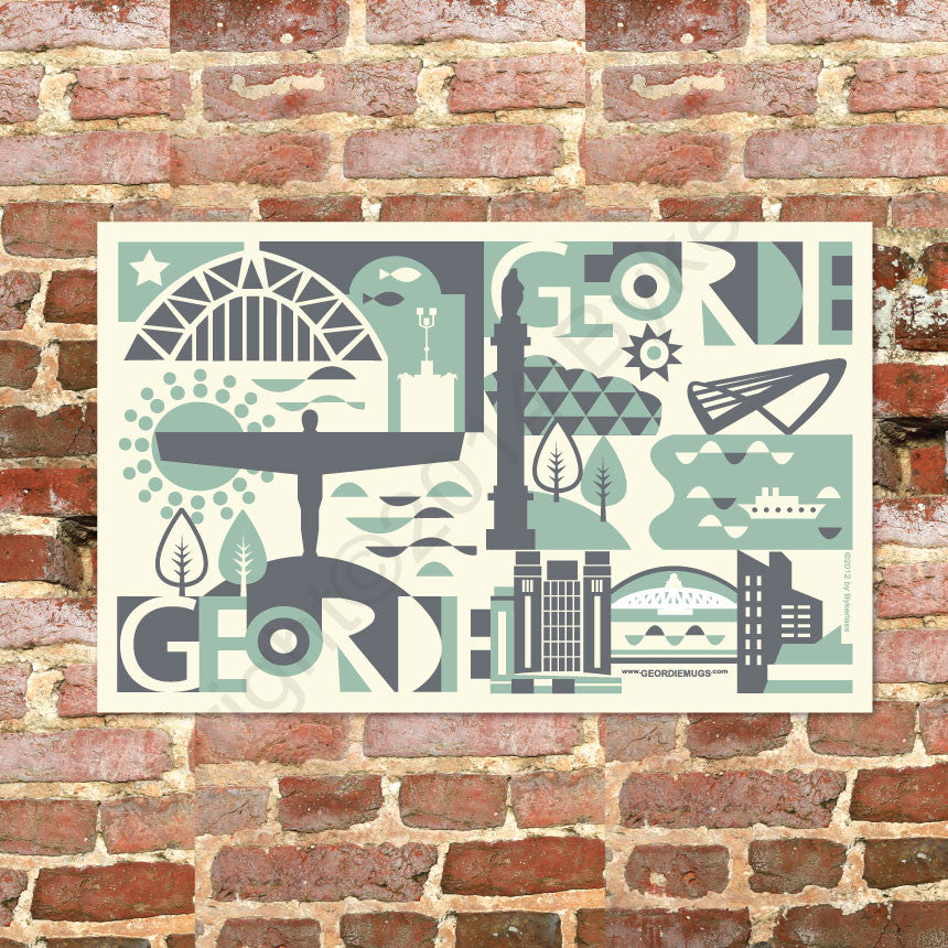 Geordie City Geordie Tea Towel
