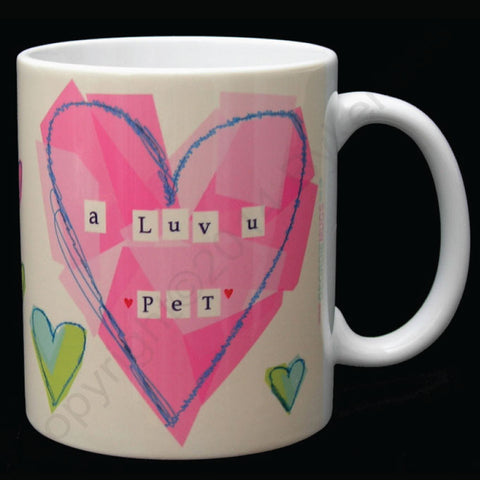 A Luv U Pet Mug Heart Geordie Mug (GM6)