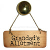 Grandads Allotment Rustic Wooden Sign