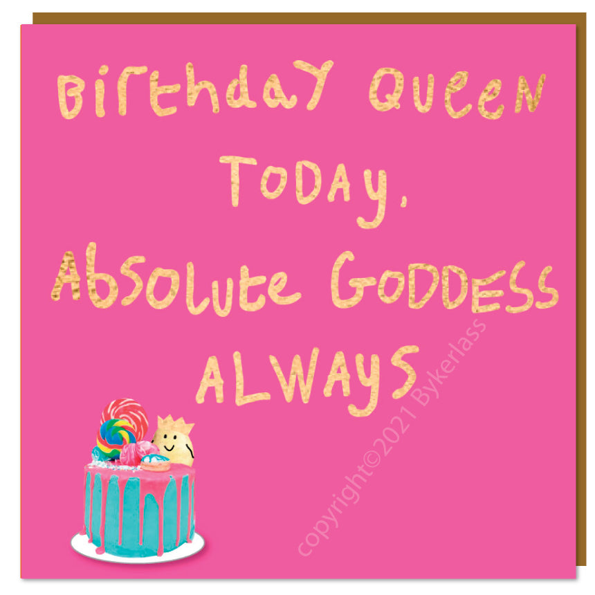 Birthday Queen Today - Lumpy Potato Lady Card by Wotmalike