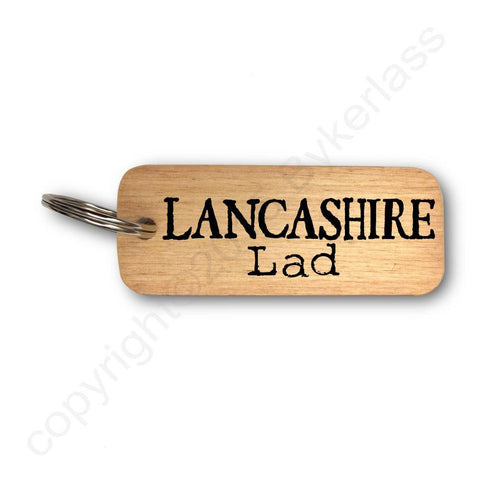 Lancashire Lad Rustic Wooden Keyring - RWKR1