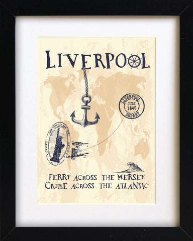 Liverpool - Ferry Across the Mersey, Cruise Across the Atlantic Print (SSP2)