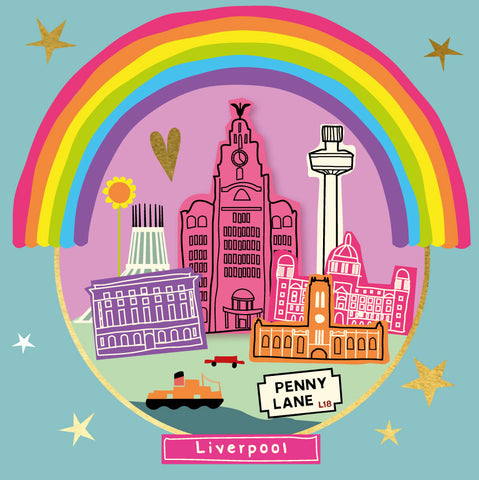 Liverpool Rainbow Card BLUE MB67