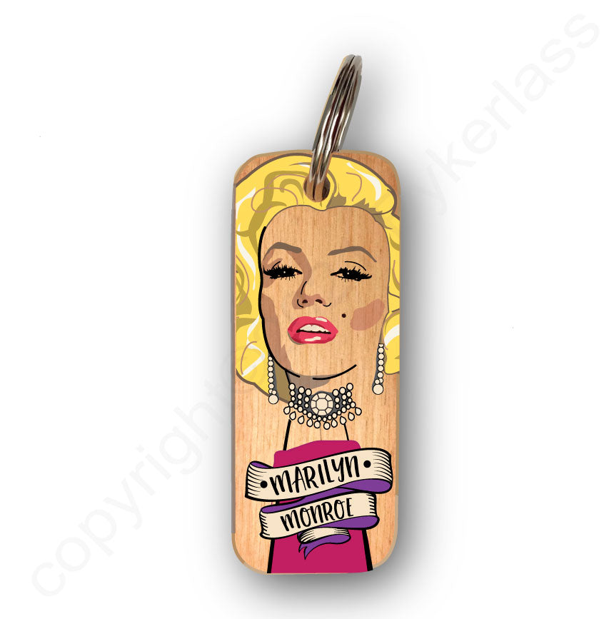 Marilyn Monroe Keyring by Wotmalike