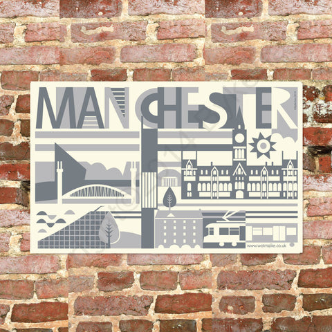 City Scape Manchester City Tea Towel (NDTTCity)