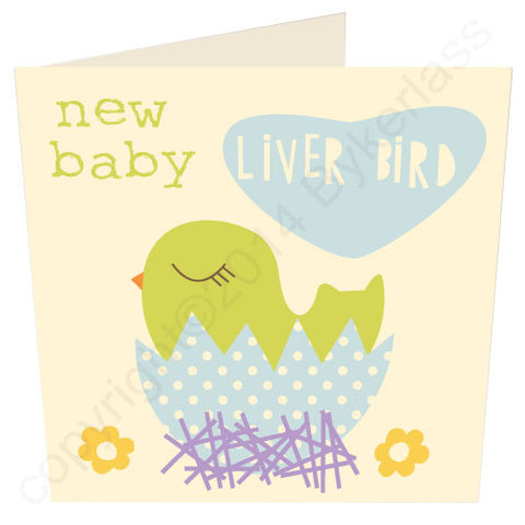 Baby Liver Bird Boy - Scouse Baby Card (SS33)