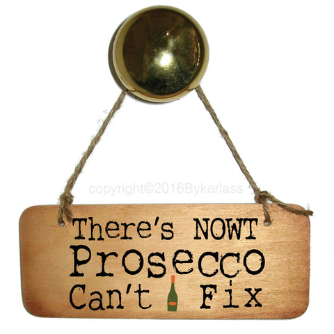 There's Nowt Prosecco Can't Fix Fab Wooden Sign - RWS1