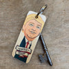 Donald Trump Character Wooden Keyring by Wotmalike