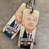 Donald Trump Character Wooden Keyring by Wotmalike
