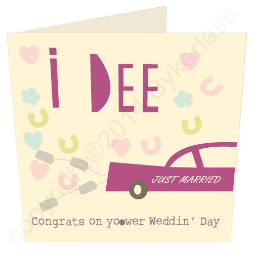 I Dee - Cumbrian Wedding Card