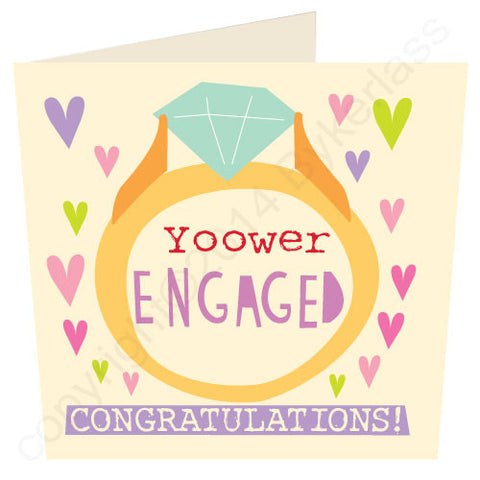 Yoower Engaged Congratulations - Cumbrian Engagement Card (WF21)